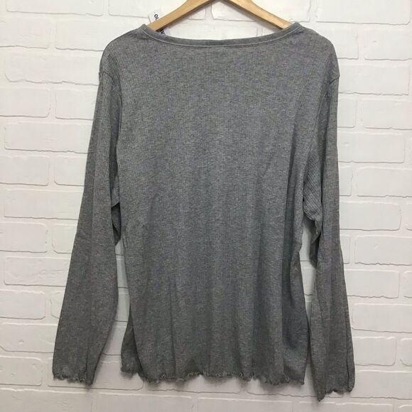 2/40$ NWT Old Navy grey shirt jersey long sleeves tee size XXL Henley button - Picture 7 of 14